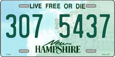 NH license plate 3075437