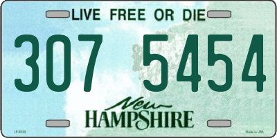 NH license plate 3075454
