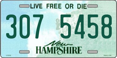 NH license plate 3075458