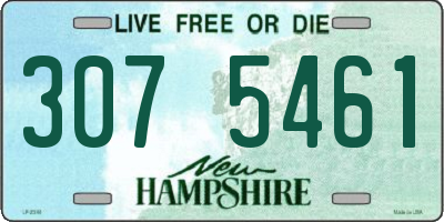 NH license plate 3075461