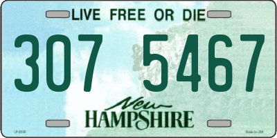 NH license plate 3075467