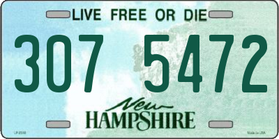 NH license plate 3075472