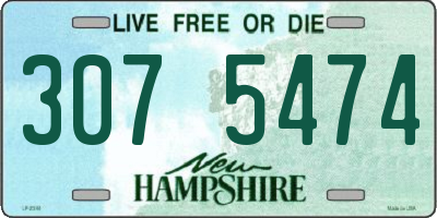 NH license plate 3075474