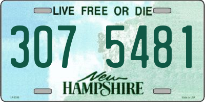 NH license plate 3075481