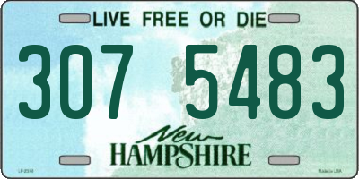 NH license plate 3075483