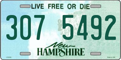 NH license plate 3075492