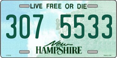 NH license plate 3075533