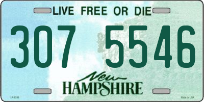 NH license plate 3075546