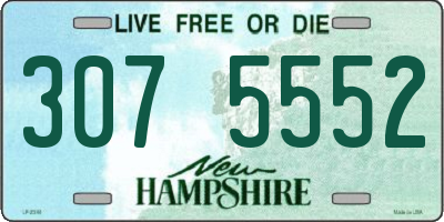 NH license plate 3075552