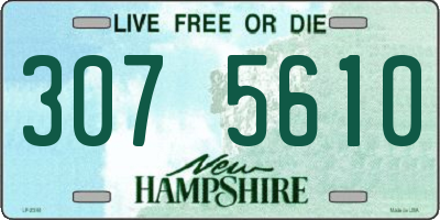 NH license plate 3075610