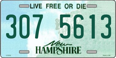 NH license plate 3075613