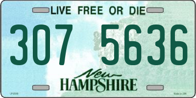 NH license plate 3075636