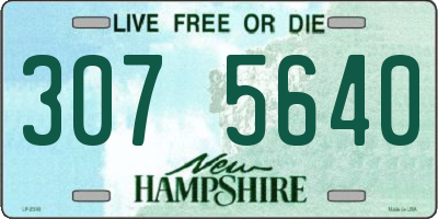 NH license plate 3075640