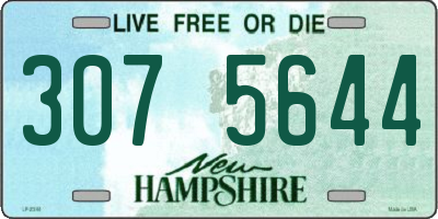 NH license plate 3075644