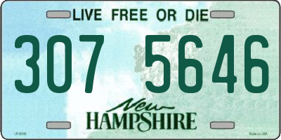 NH license plate 3075646