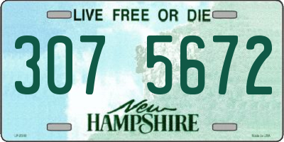 NH license plate 3075672