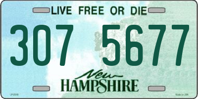 NH license plate 3075677
