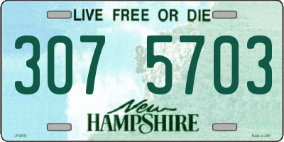 NH license plate 3075703