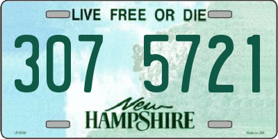 NH license plate 3075721