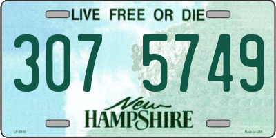 NH license plate 3075749