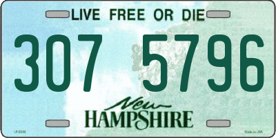 NH license plate 3075796