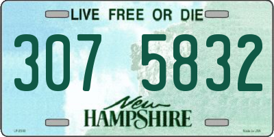 NH license plate 3075832