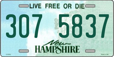 NH license plate 3075837