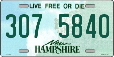 NH license plate 3075840
