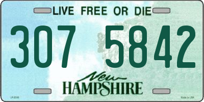 NH license plate 3075842
