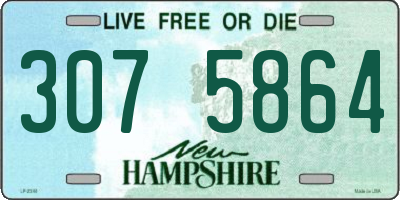 NH license plate 3075864