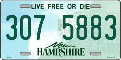 NH license plate 3075883