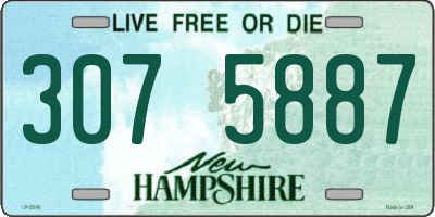 NH license plate 3075887