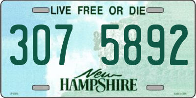 NH license plate 3075892