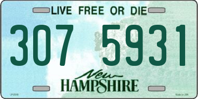 NH license plate 3075931