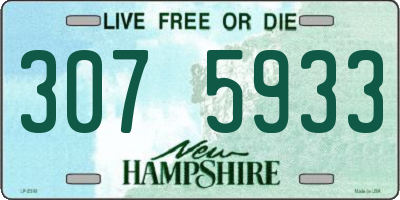 NH license plate 3075933