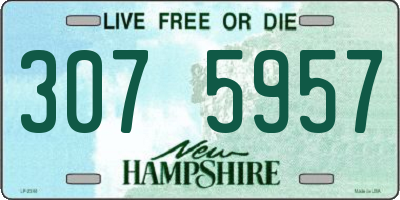 NH license plate 3075957