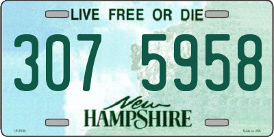 NH license plate 3075958