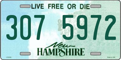NH license plate 3075972