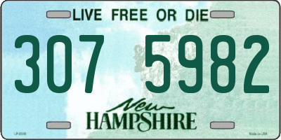 NH license plate 3075982