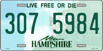 NH license plate 3075984