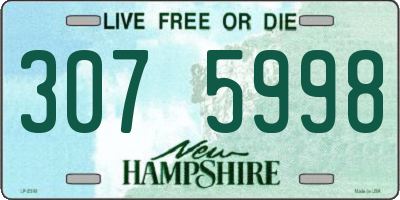 NH license plate 3075998
