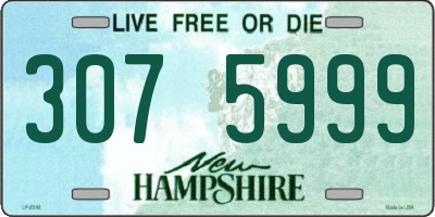 NH license plate 3075999