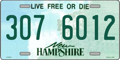 NH license plate 3076012