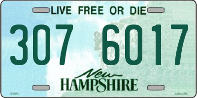 NH license plate 3076017