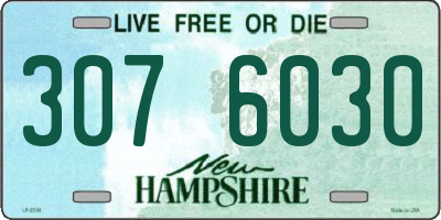 NH license plate 3076030