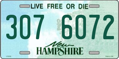 NH license plate 3076072