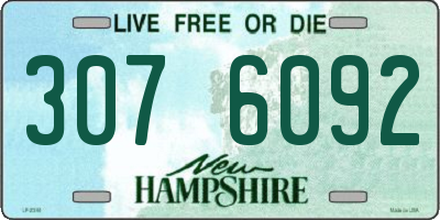 NH license plate 3076092