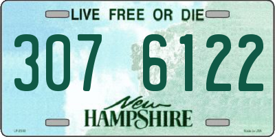 NH license plate 3076122