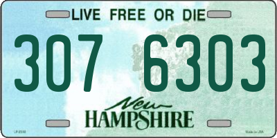 NH license plate 3076303