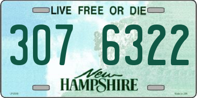 NH license plate 3076322